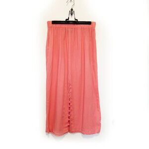 Vintage 80s Pink Midi Skirt - Size SM